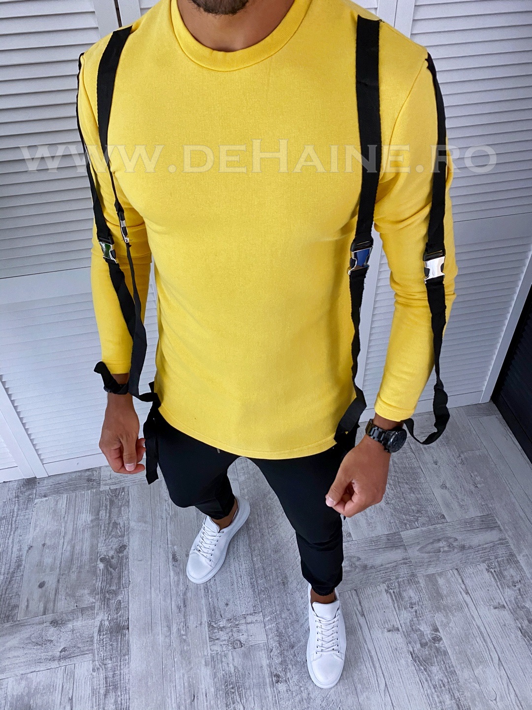 Bluza barbati mustar slim vagabond fit 2700 n5-5